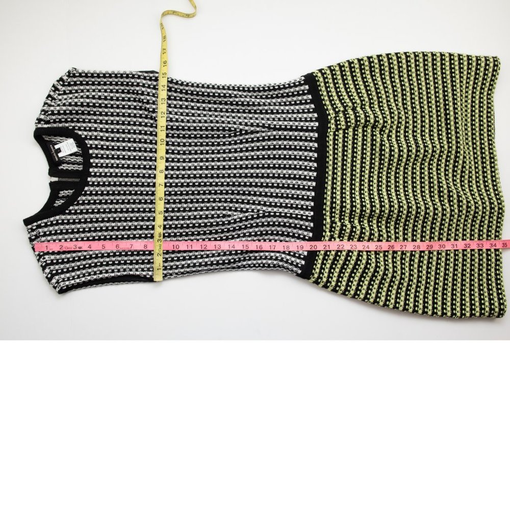 Nanette Lepore Runway “Go Crazy” Dress Colorblock Knit Black Green Size Large - Picture 6 of 6